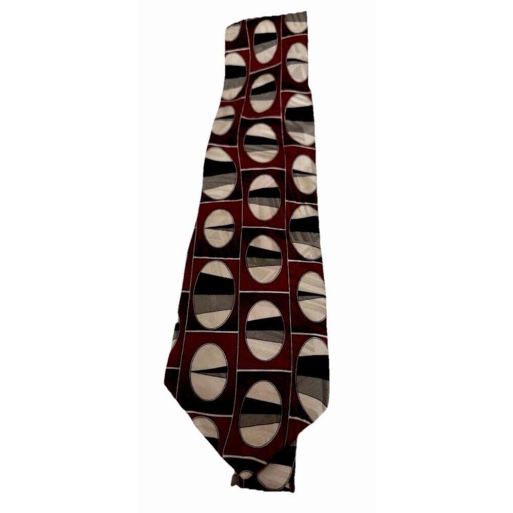 Screenplay By Martin Wong Mens 100% Silk Necktie Abstract Tie